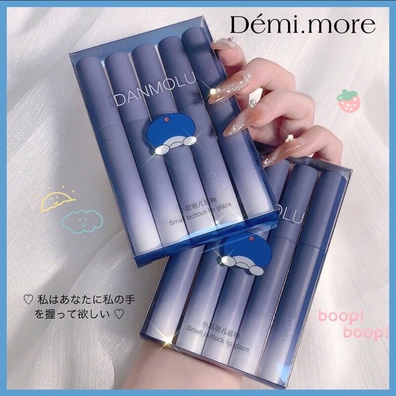Set 5 son kem lì danmolu mềm mịn môi nội địa trung