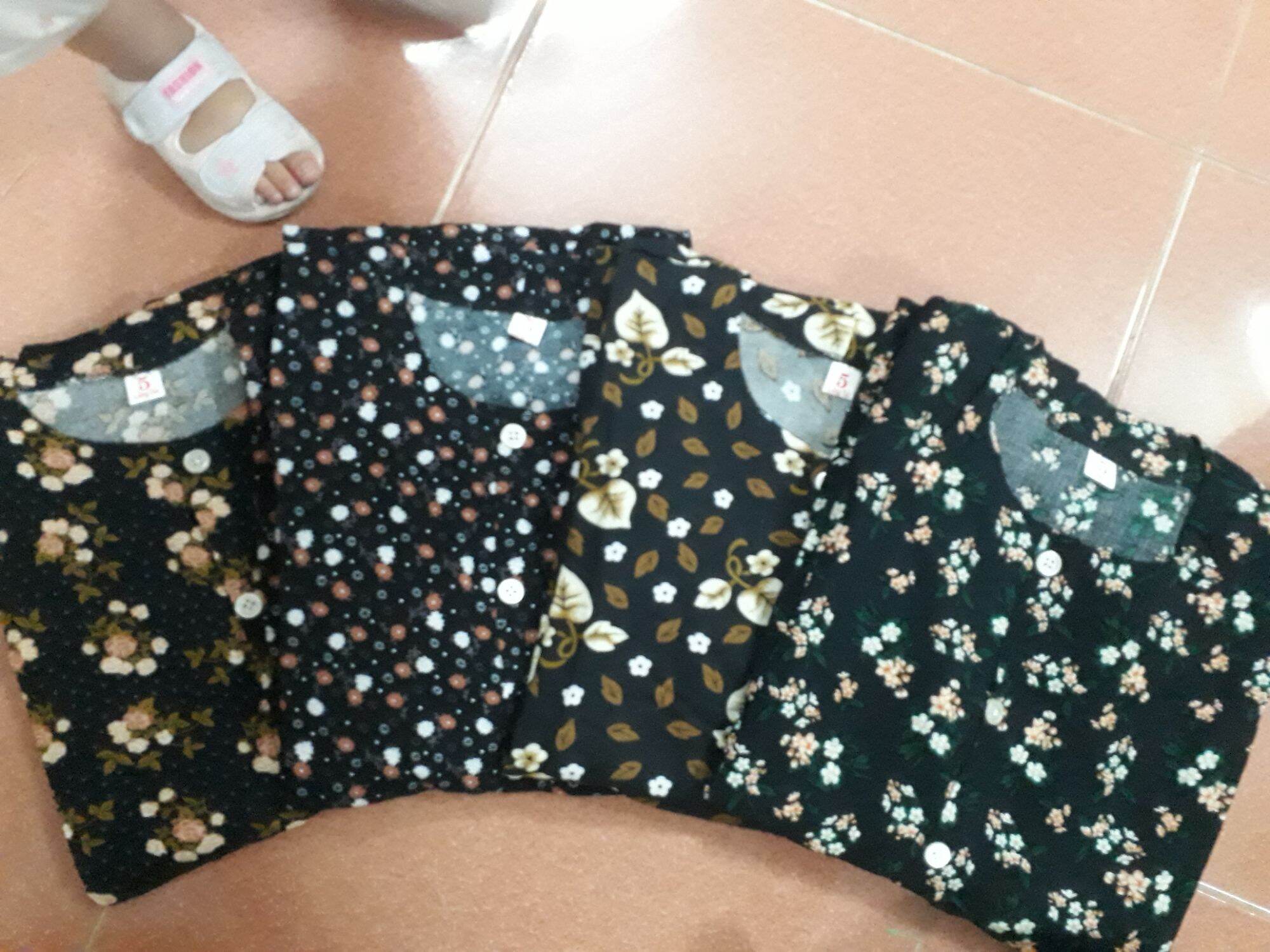 Bộ lanh hoa (quần lửng - áo cộc) dành cho người già
