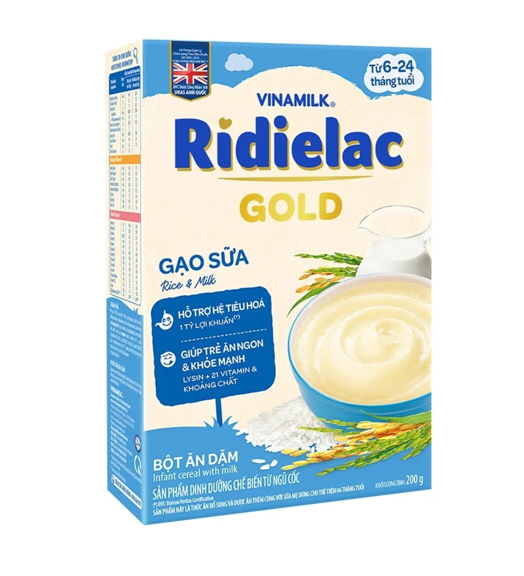 Bột ăn dặm Vinamilk Ridielac gạo sữa