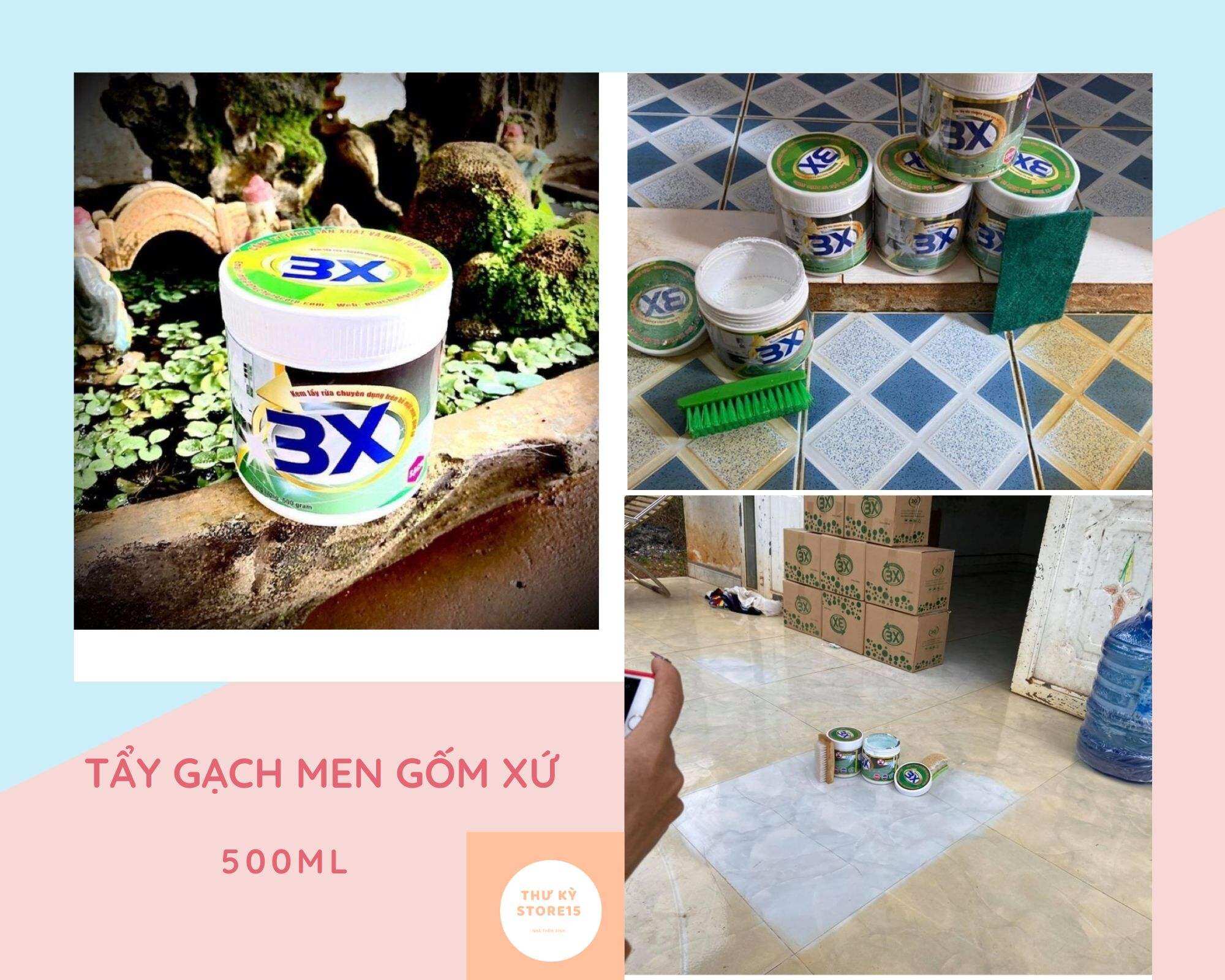 kem tẩy gạch men, gốm xứ 3x không chất axít