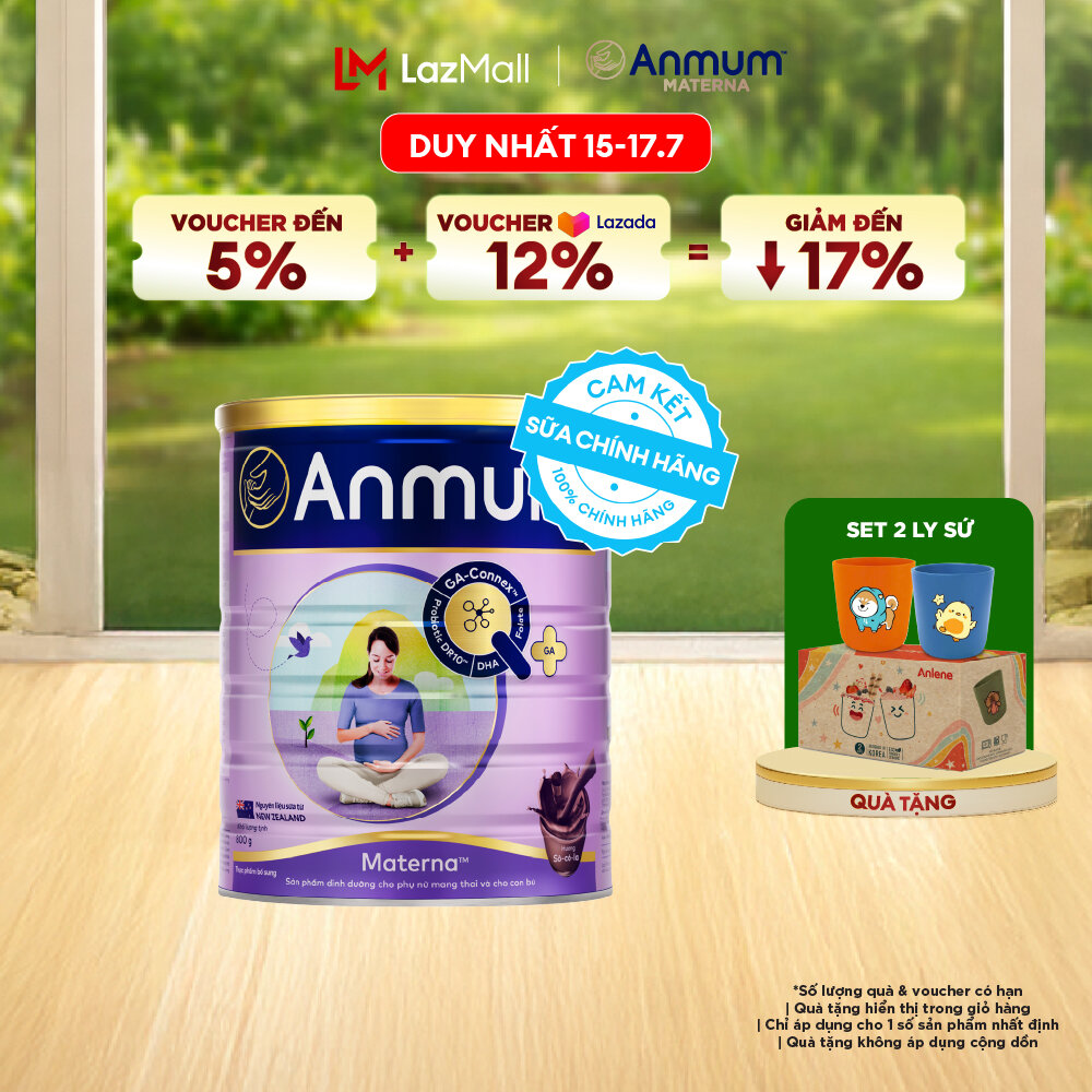 [Voucher giảm đến 26%]Sữa Bột Dành Cho Mẹ Bầu Anmum Materna Hương Socola 800G