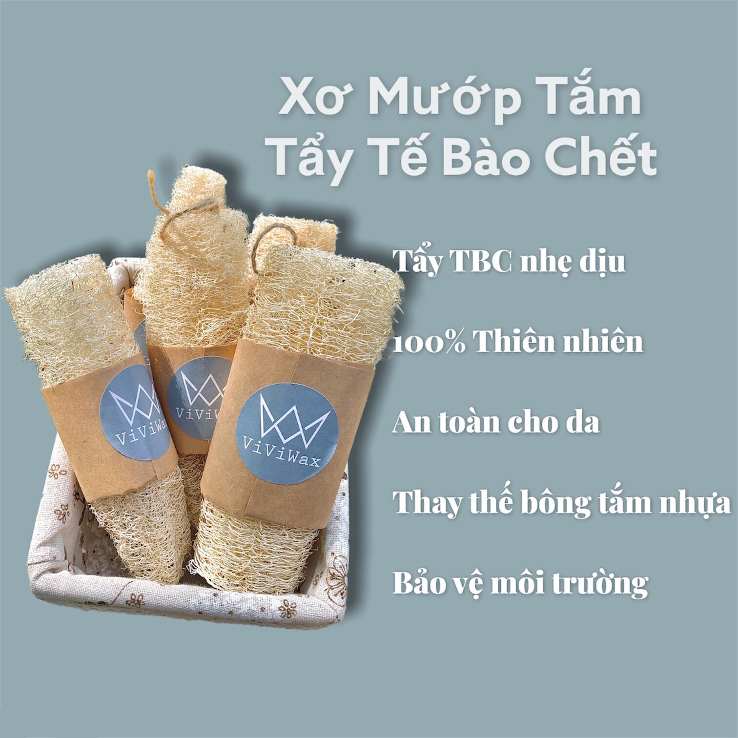 Xơ Mướp Thiên Nhiên Tẩy Tế Bào Chết