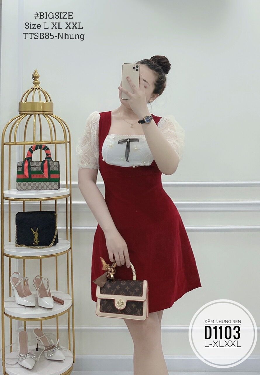 Bigsize 60- 90kg ĐẦM NHUNG REN