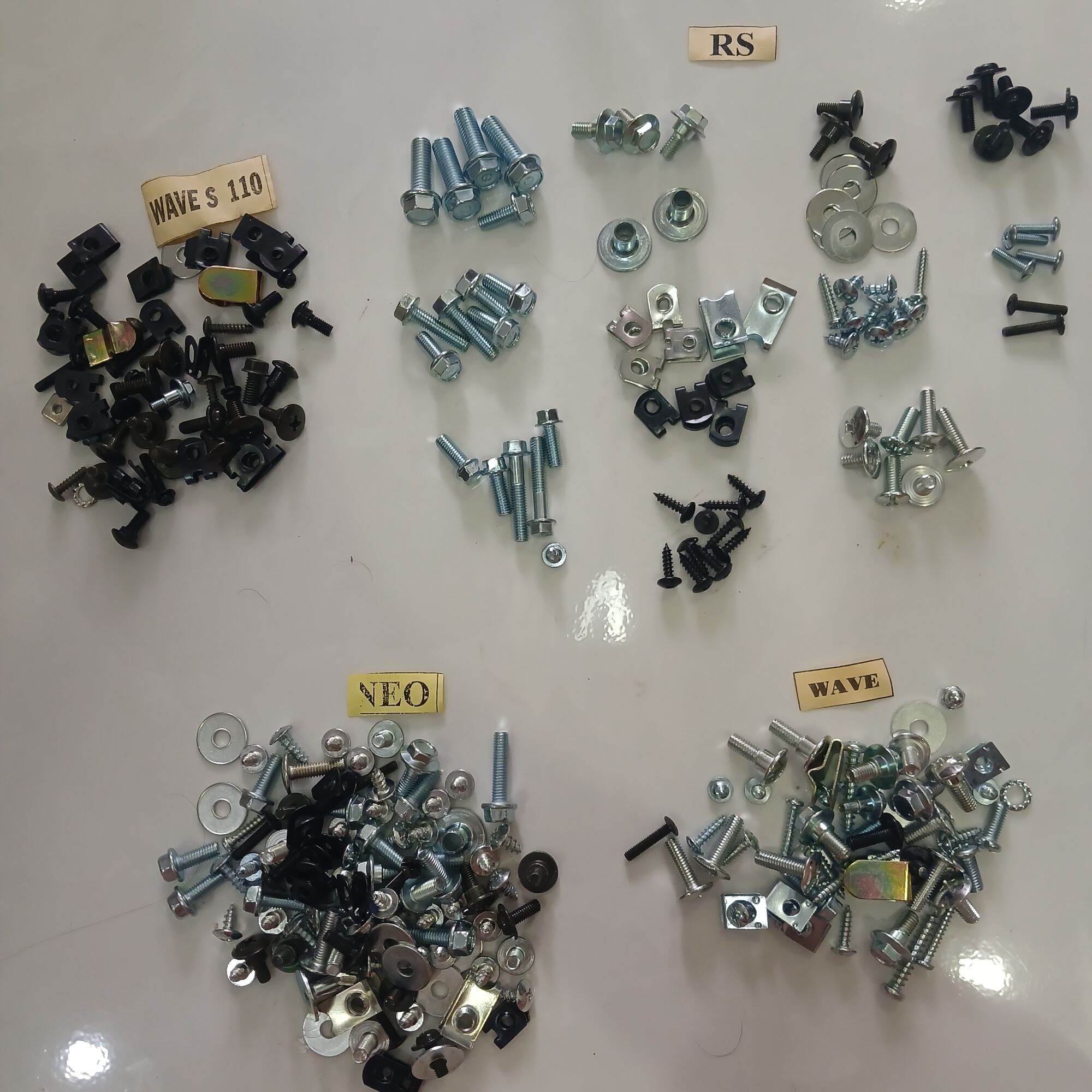 Bộ ốc dàn áo xe WS110 , Wave rs , wave nhỏ , dream , future đời đầu , FuNeo