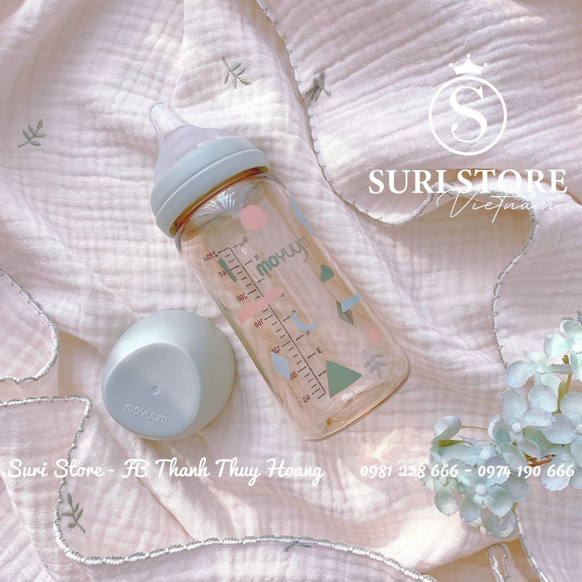 Bình sữa Moyuum hình mây 270ml kèm núm ty