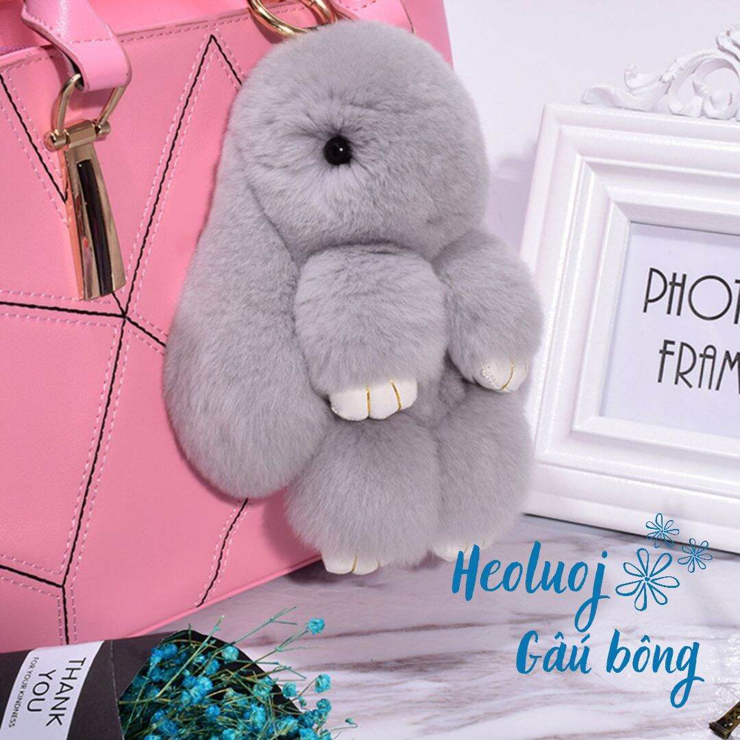 [ freeship max ] móc khoá thỏ bông lông mịn cao cấp