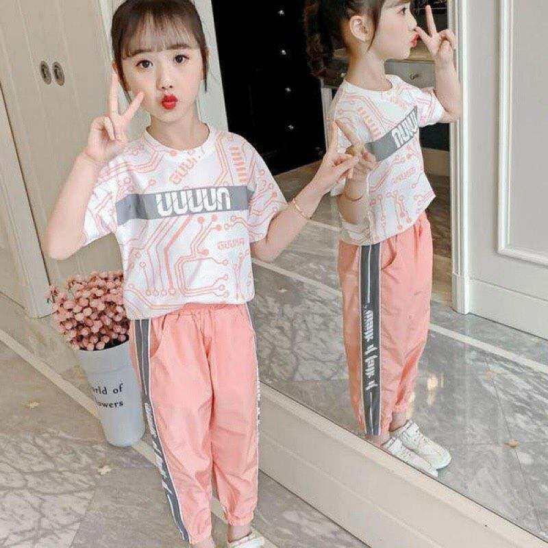 Bộ thể thao bé gái siêu kun ngầu 2 màu