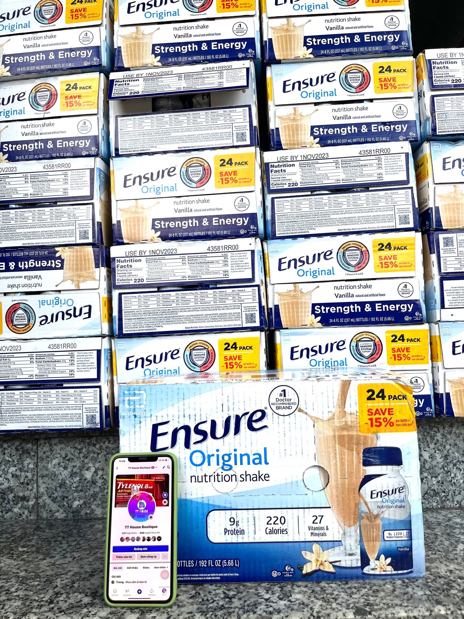 Sữa Ensure Mỹ dạng nước 237ml - thùng 24 chai