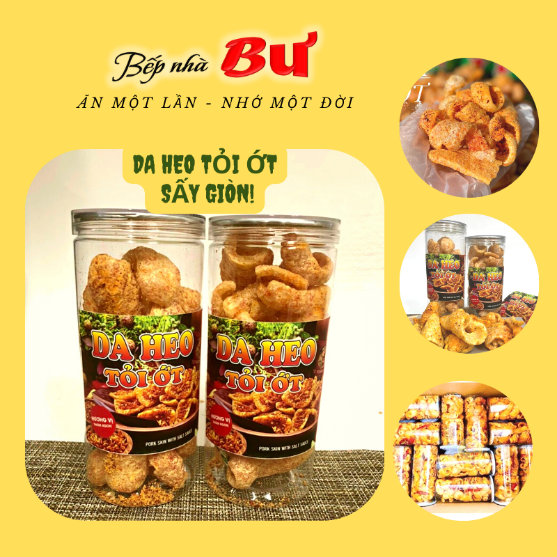 Da heo mắm hành - Da heo tỏi ớt giòn ruộm