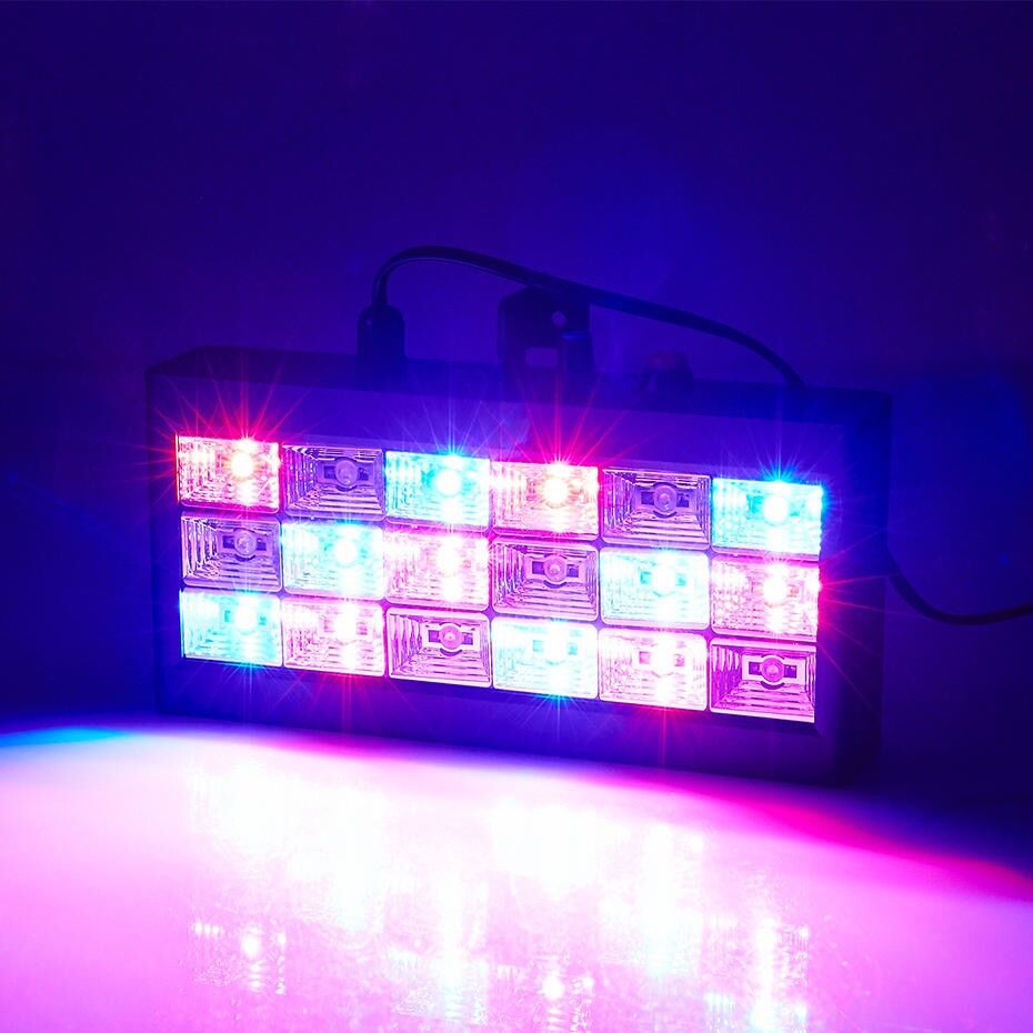 Đèn sân khấu 18 & 12 led cảm ứng nhạc (nhiều màu)