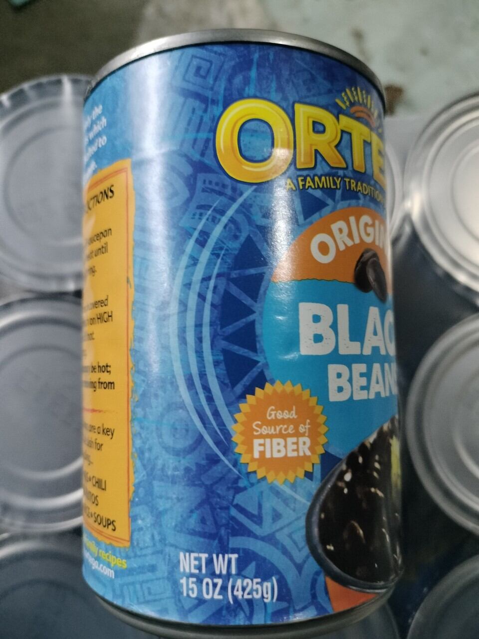 Đậu đen_ Black beans  Ortega 425g/lon của Mỹ