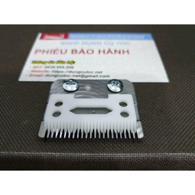 Lưỡi Sứ Tông Đơ Cắt Ngọt Lắp Cho Máy Kemei, Wahl. Bộ Lưỡi Thép Wmark Silver Cho Tông Fade. (Ảnh thật). 