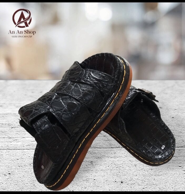 Doctor Men's Slippers in Genuine Crocodile Leather