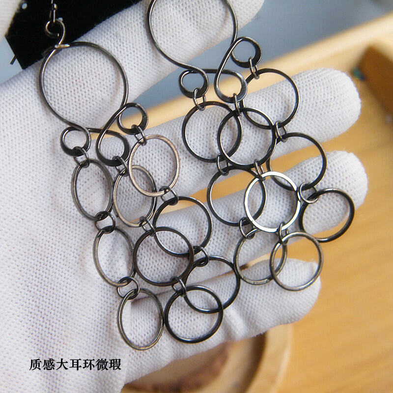 Đồ Trang Sức Đầu Tiên Xuất Khẩu Hoa Tai Vòng Tròn Hình Giọt Nước Cổ Điển Xuất Khẩu Đơn Hàng Xuất Dư Nguyên Bản Âu Mỹ Mặt Dây Chuyền HOT GIRL Khoa Trương Học Sinh Thiểu Số 6 21