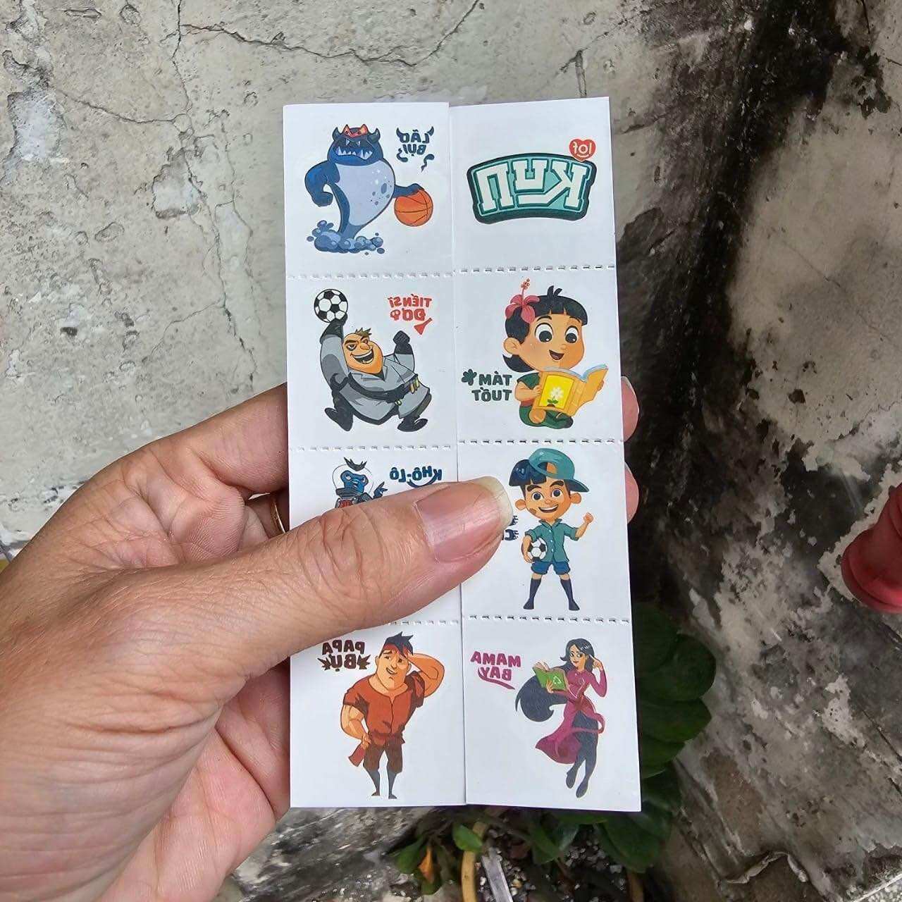 Combo bút kun chibi màu mực tím