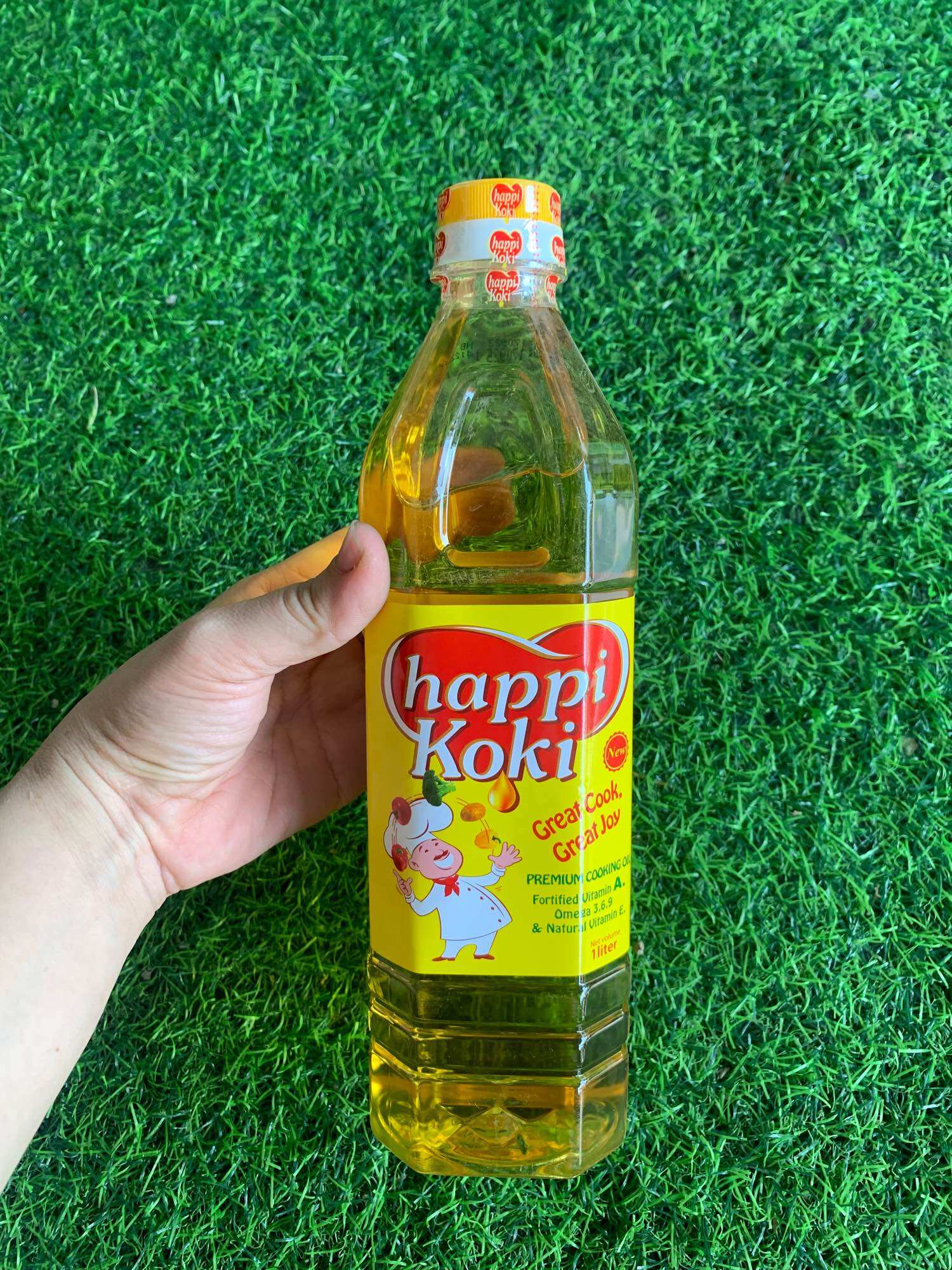 Dầu ăn Happy Koki chai 1lit