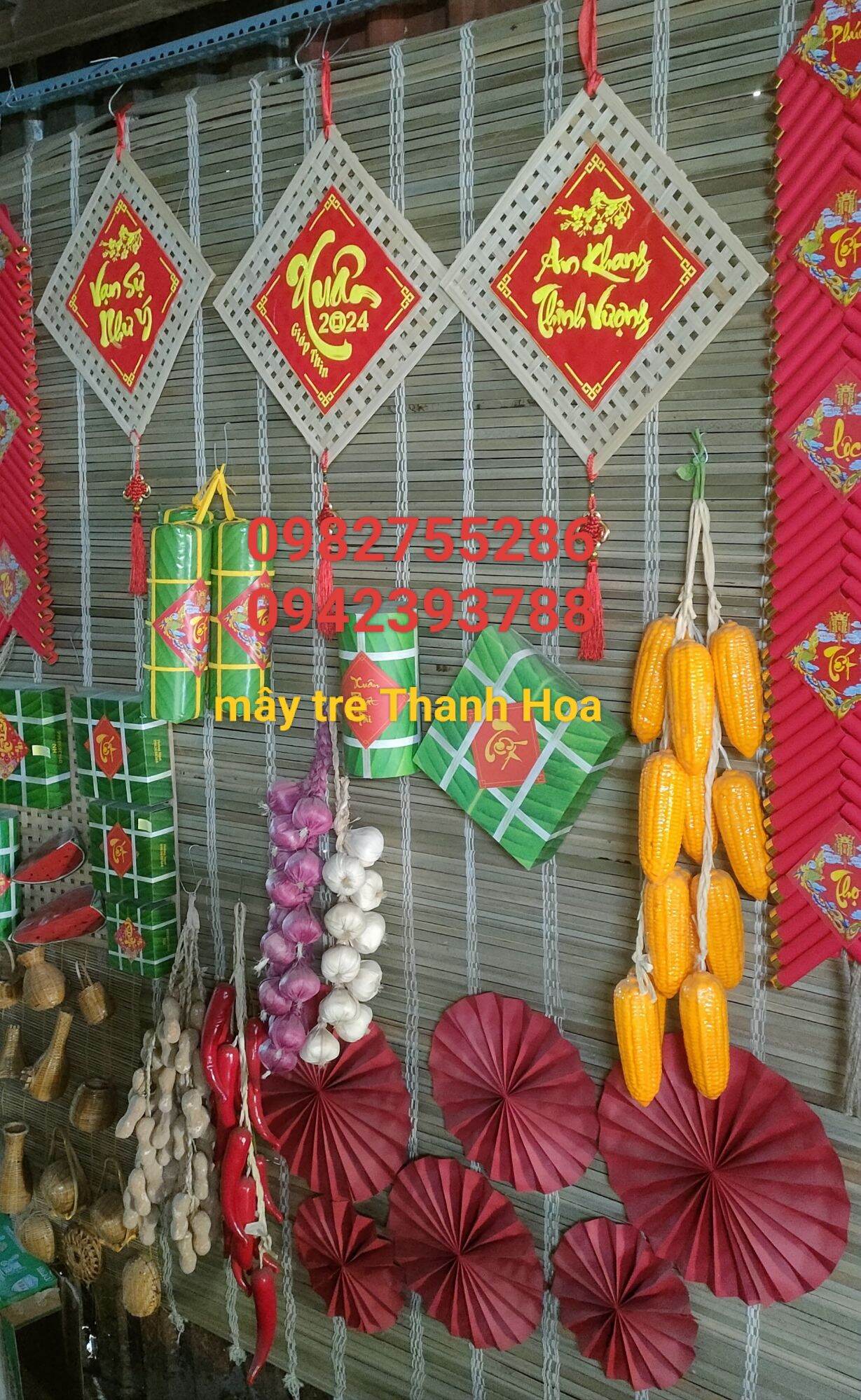 Mành trang trí Tết, mành tre giá rẻ
