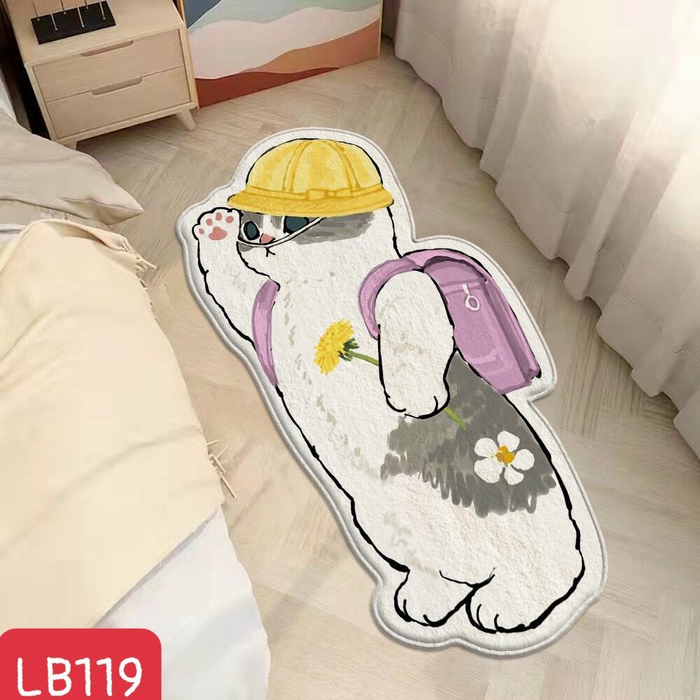 Thảm lau chân hình mèo 3D siêu cute