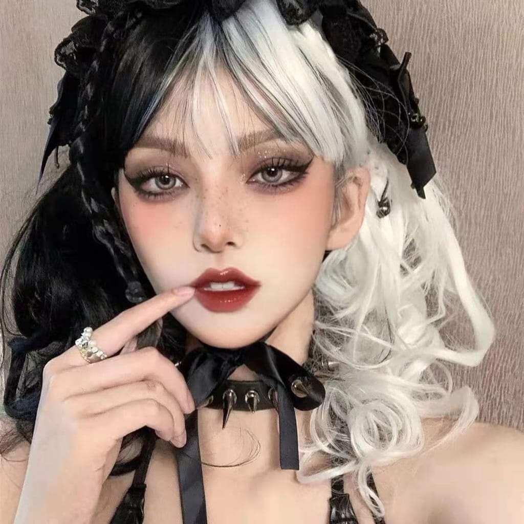 Tóc bộ trắng đen mới