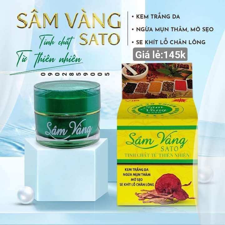Kem sâm vàng sato thảo dược Đông y mụn thâm