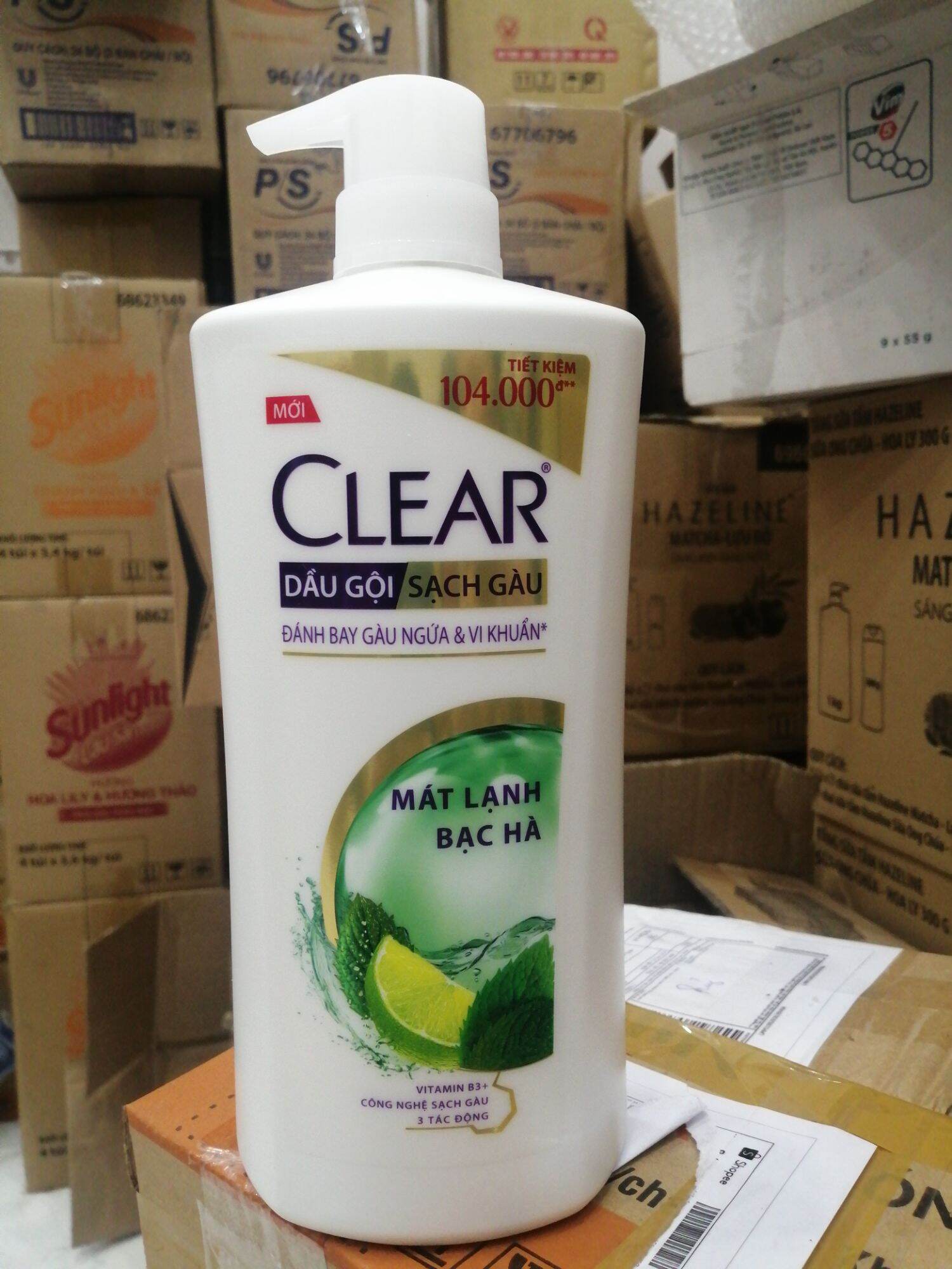 Dầu gội đầu trị gầu clear bạc hà 880g
