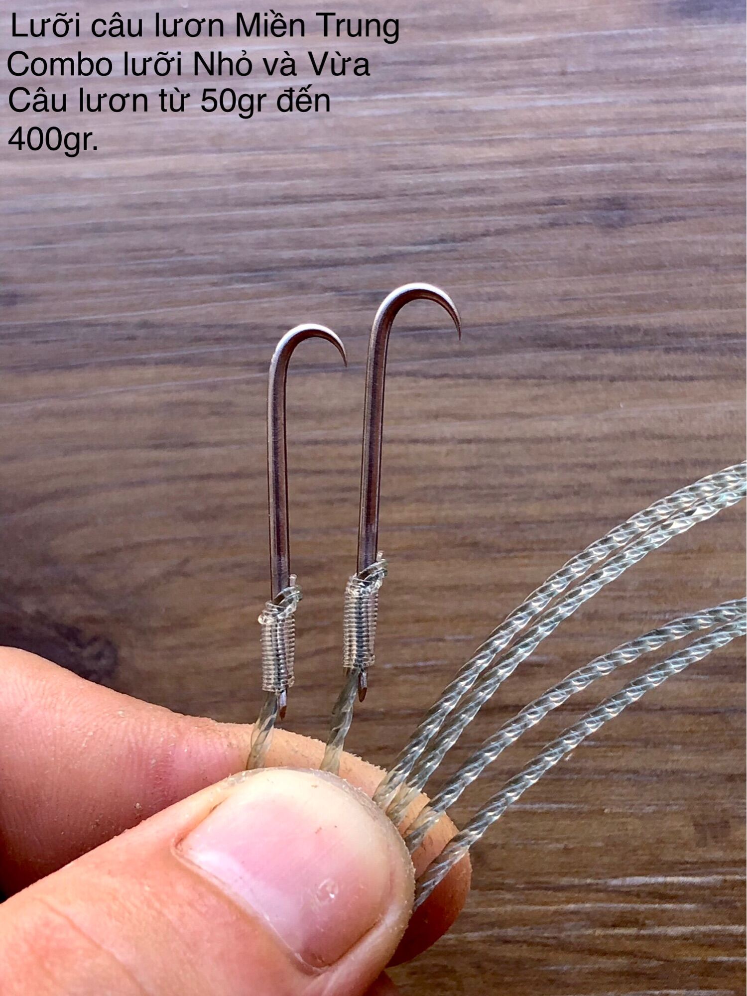Lưỡi Câu Lươn. Combo 2 Lưỡi NHỎ và VỪA.