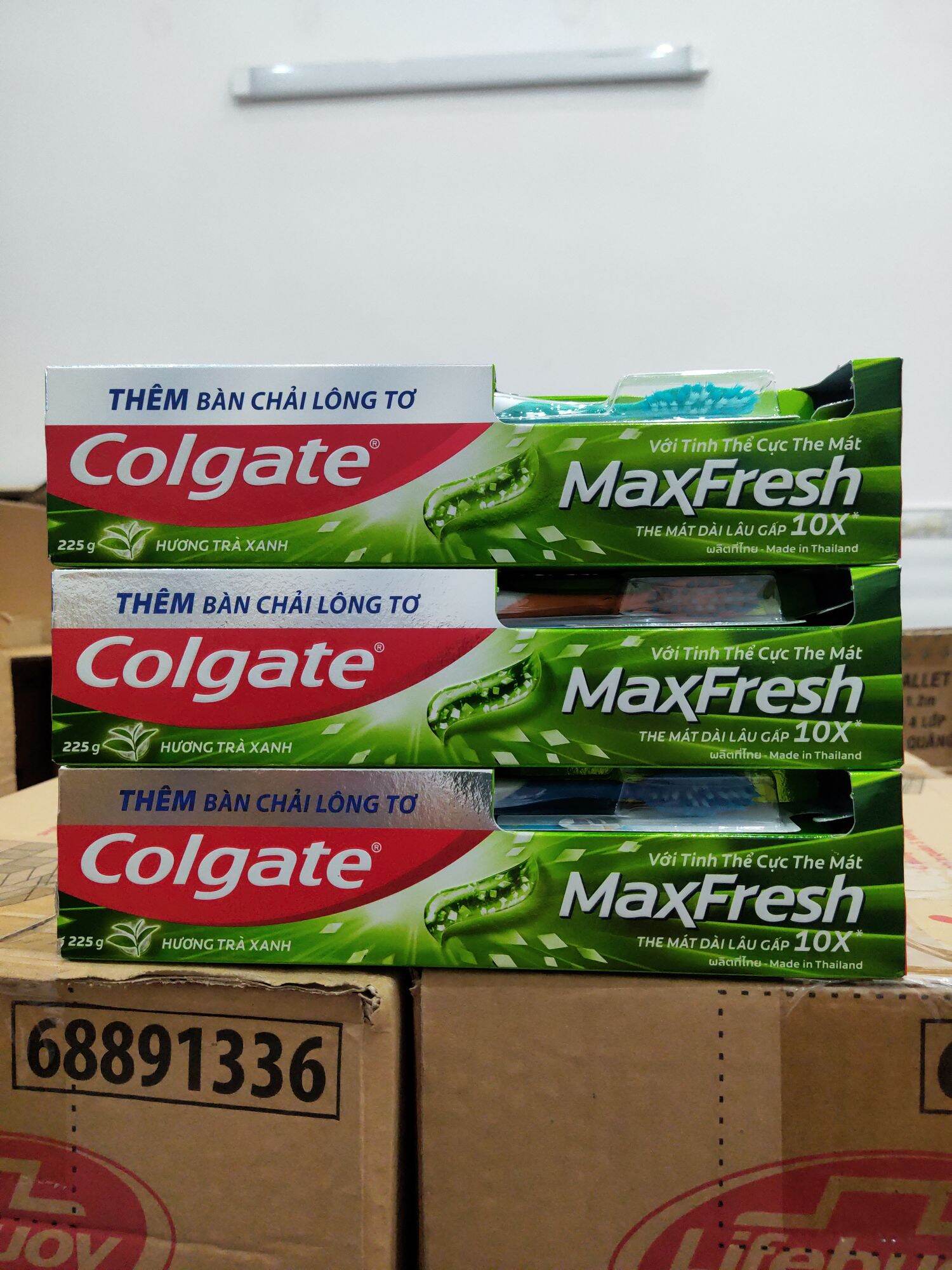  kem đánh răng Colgate maxfresh trà xanh  3 cây x 225g  