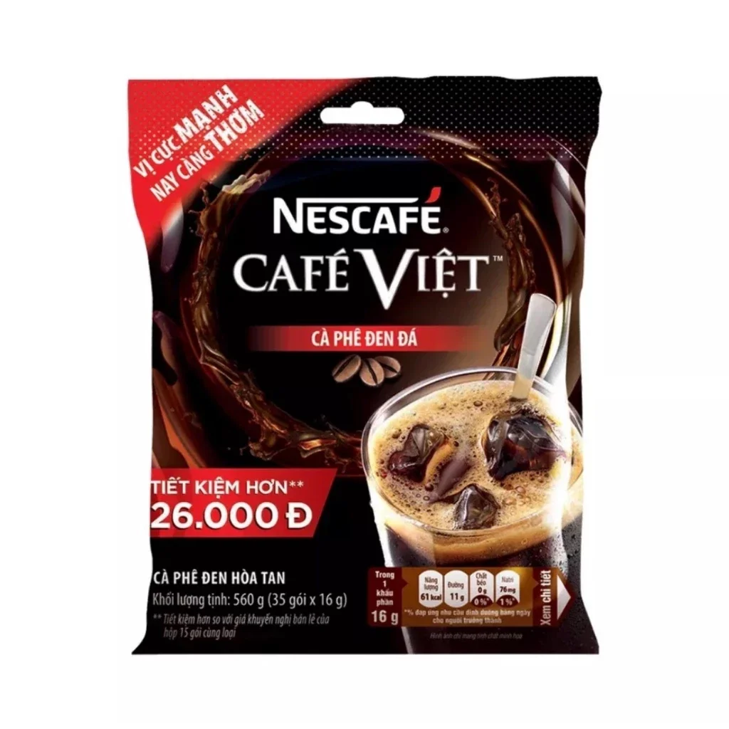 Cà phê hòa tan Nescafé café Việt cà phê đen đá