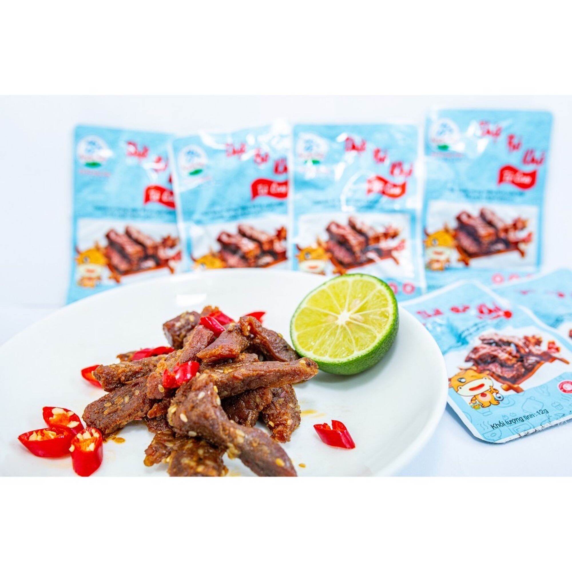 Combo 10 gói thịt bò khô tê cay 12g