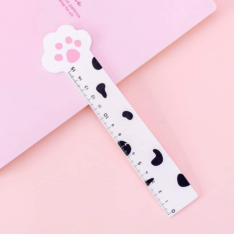 Thước kẻ gỗ chân mèo cute 15cm