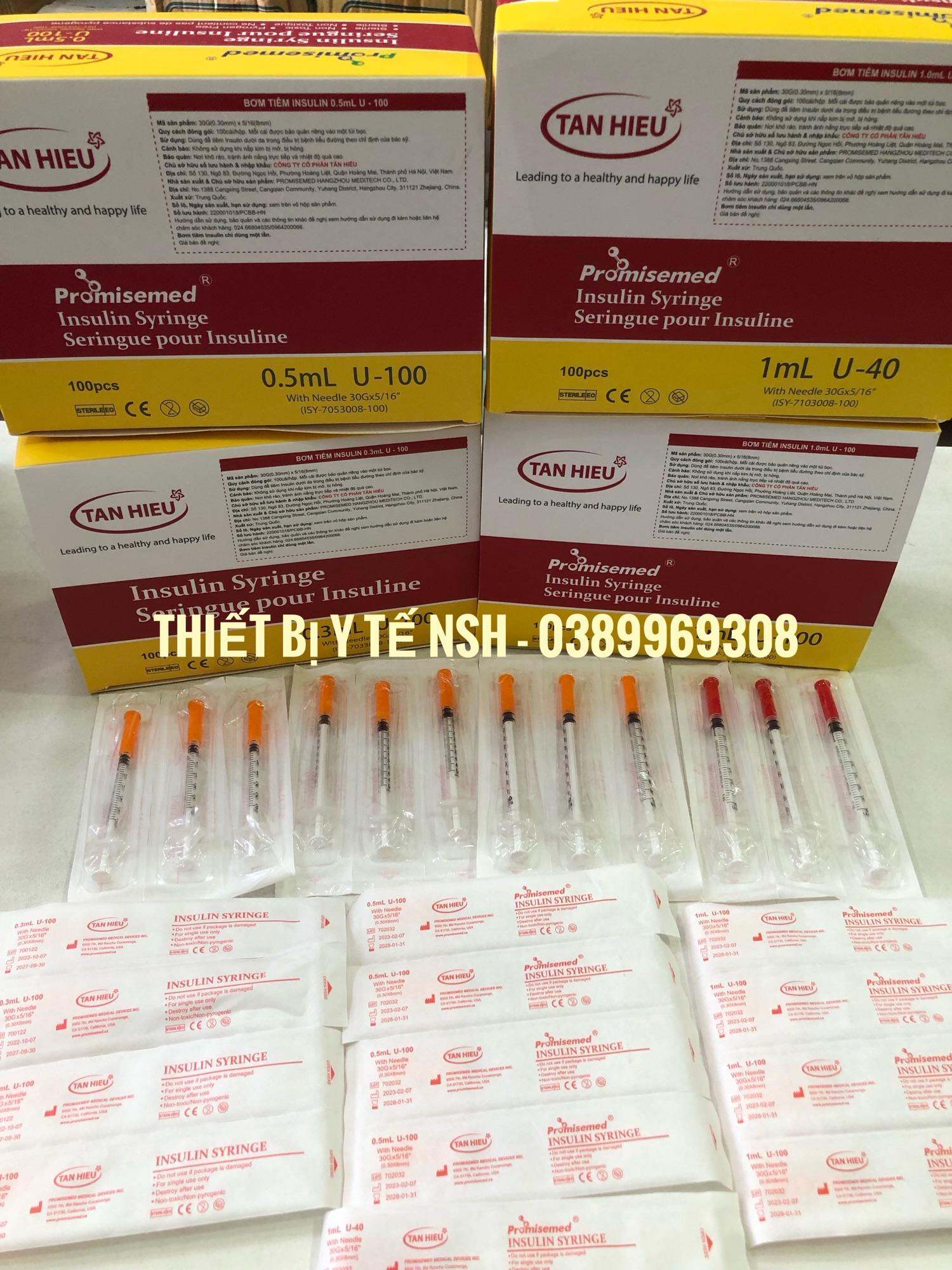 Bơm kim tiêm Tiểu Đường Insulin PROMISEMED TÂN HIẾU 0.3ml 0.5ml 1ml, Bơm Kim tiêm Thẩm Mỹ Spa Promisemed 0.3ml 0.5ml 1ml, BƠM KIM TIÊM ĐƯỜNG HUYẾT TIỂU ĐƯỜNG INSULIN PROMISEMED TÂN HIẾU