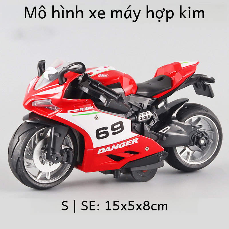 Túi đồ chơi hợp kim thu nhỏ diecast mô hình xe máy ngoài đường đua xe đường phố mô phỏng tặng kim loại sưu tập cho độ tuổi 14 +