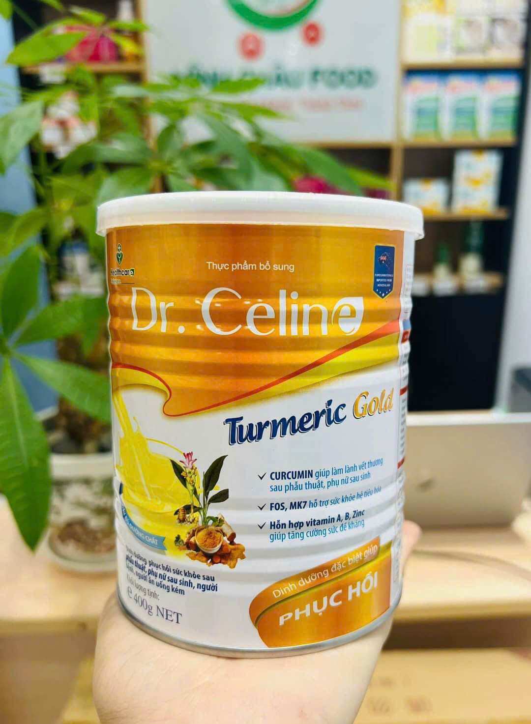 Sữa nghệ dr celine turmeric gold hổ trợ giảm đau dạ dày phục hồi vết thương và vết thương sau khi phẫu thuật