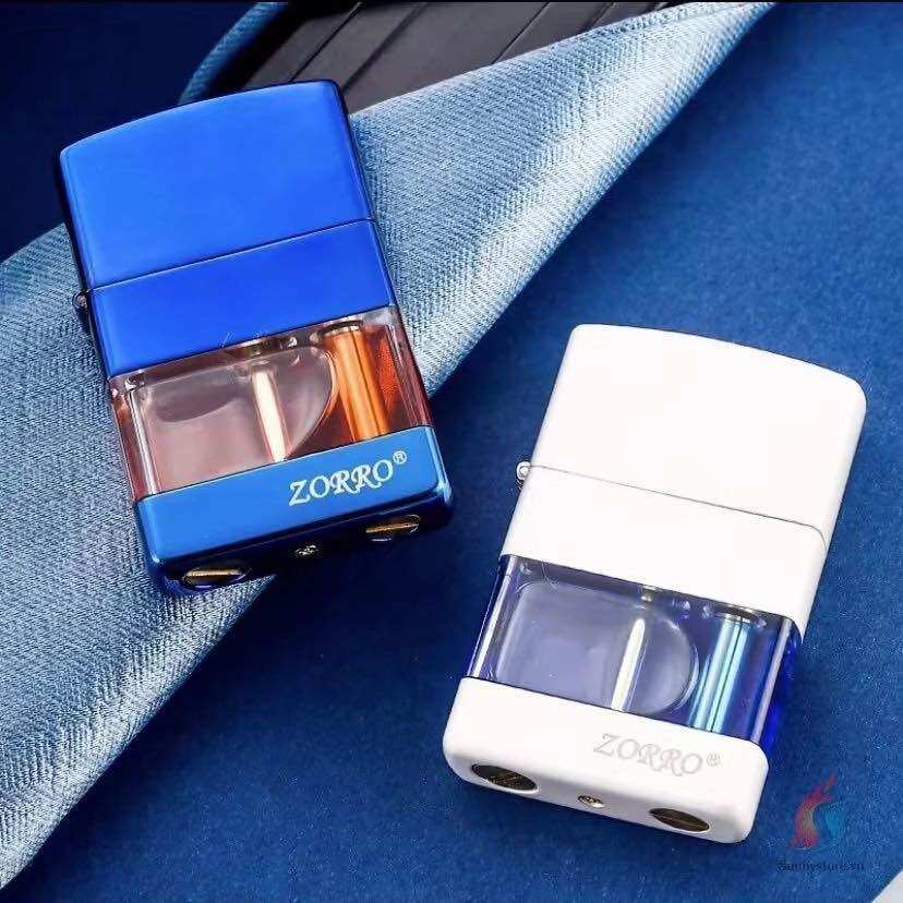 Bật lửa đá xăng Zippo Zorro lộ xăng cao cấp( tặng kèm chai xăng 30ml)