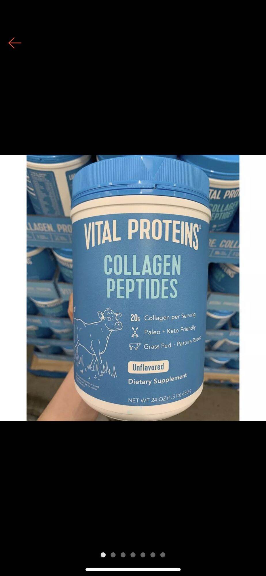 Bột collagen vital proteins collagen peptides unflavored 680g