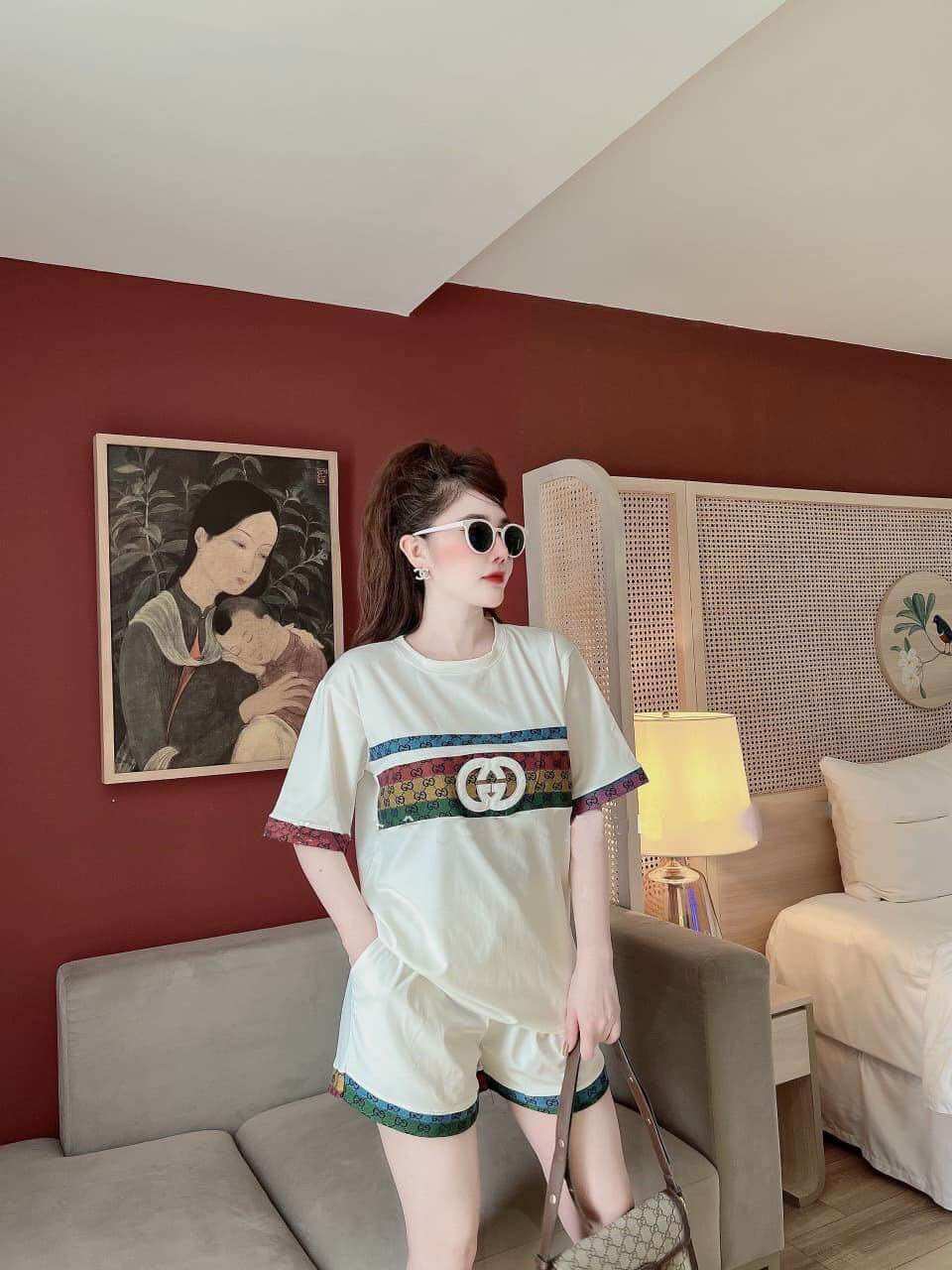BỘ SHORT COTTON THÊU GU.CCI CAO CẤP