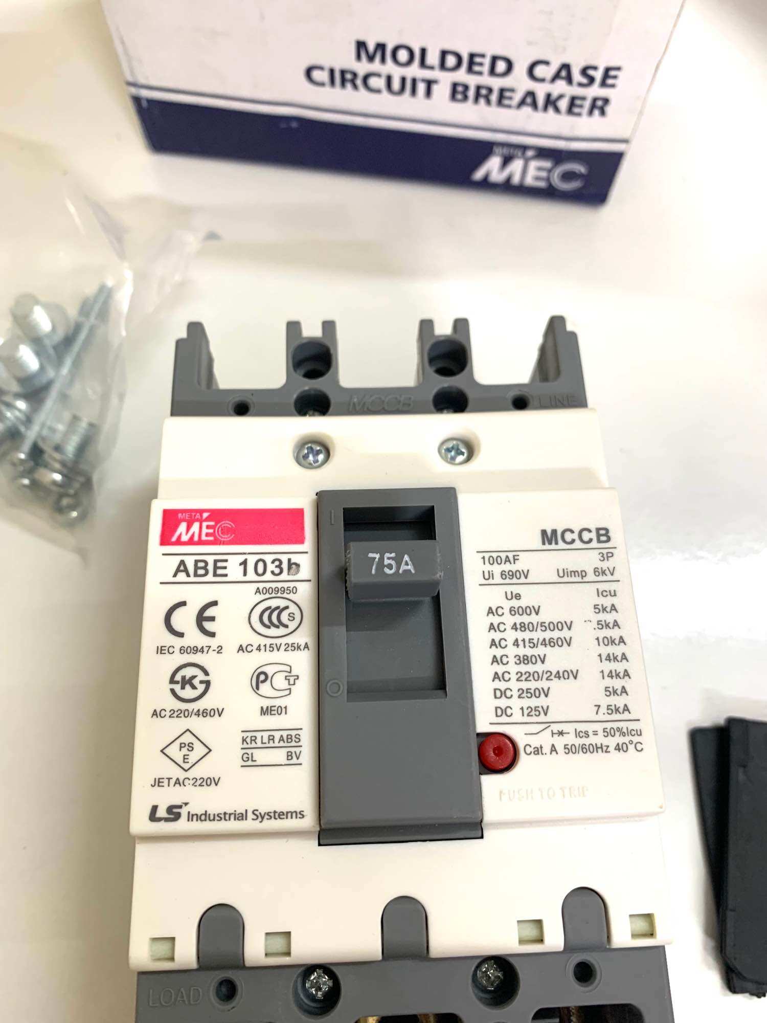 Attomat 3 pha MEC ABE 103b 75a 100a