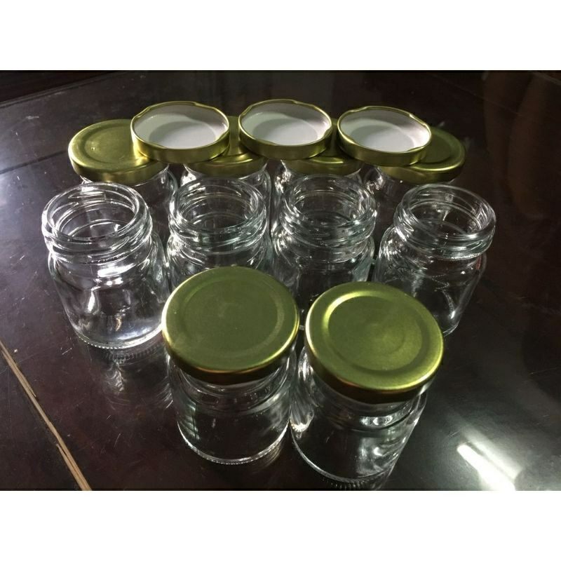 Combo 30 lọ thủy tinh 75 ml lắp Thiếc vàng