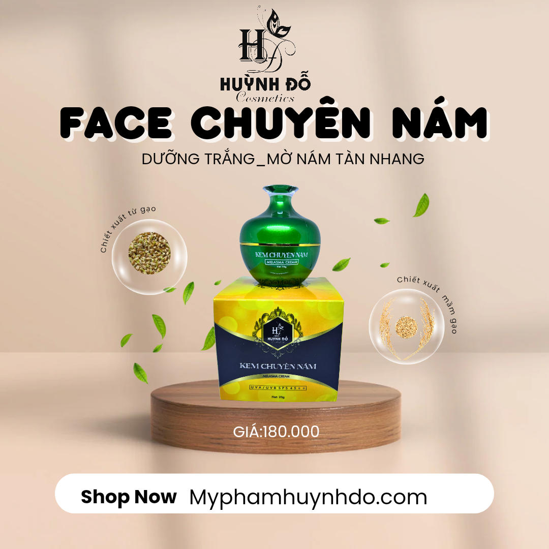 Kem face chuyên nám Huỳnh Đỗ 25g kèm mặt nạ