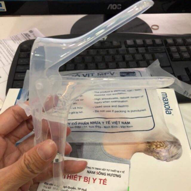 ❤ Mỏ vịt nhựa MPV dụng cụ y tế khám sản khoa phụ khoa size M mỏ vịt MPV khám sản phụ khoa Mỏ vịt nhựa khám phụ khoa Tanaphar ( vỉ 1 cái)