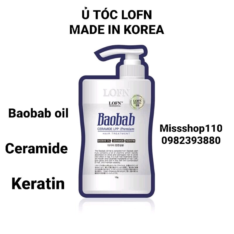 Ủ TÓC KERATIN-CERAMIDE-BAOBAB SIÊU MỀM MƯỢT,PHỤC HỒI TÓC MẪU MỚI