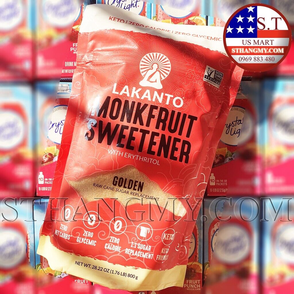 Đường ăn kiêng La Hán Quả - LAKANTO monk fruit 0 calories của Mỹ