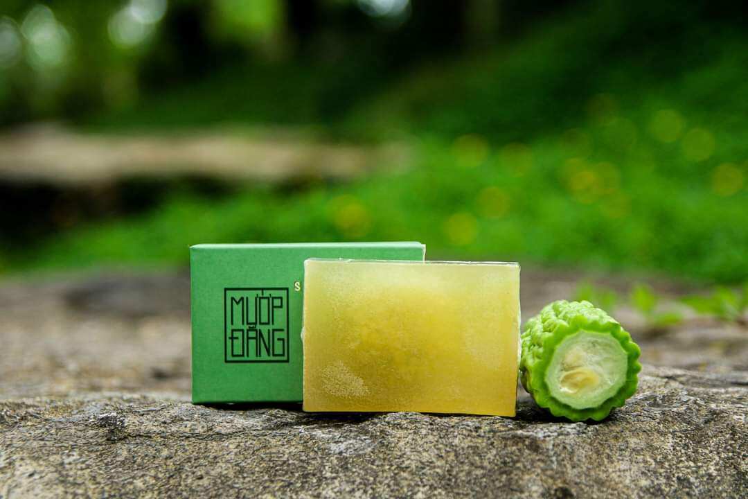 (Tặng túi lưới) Xà bông Mướp Đắng HTX Sinh Dược [Xà bông thiên nhiên - Chính hãng]