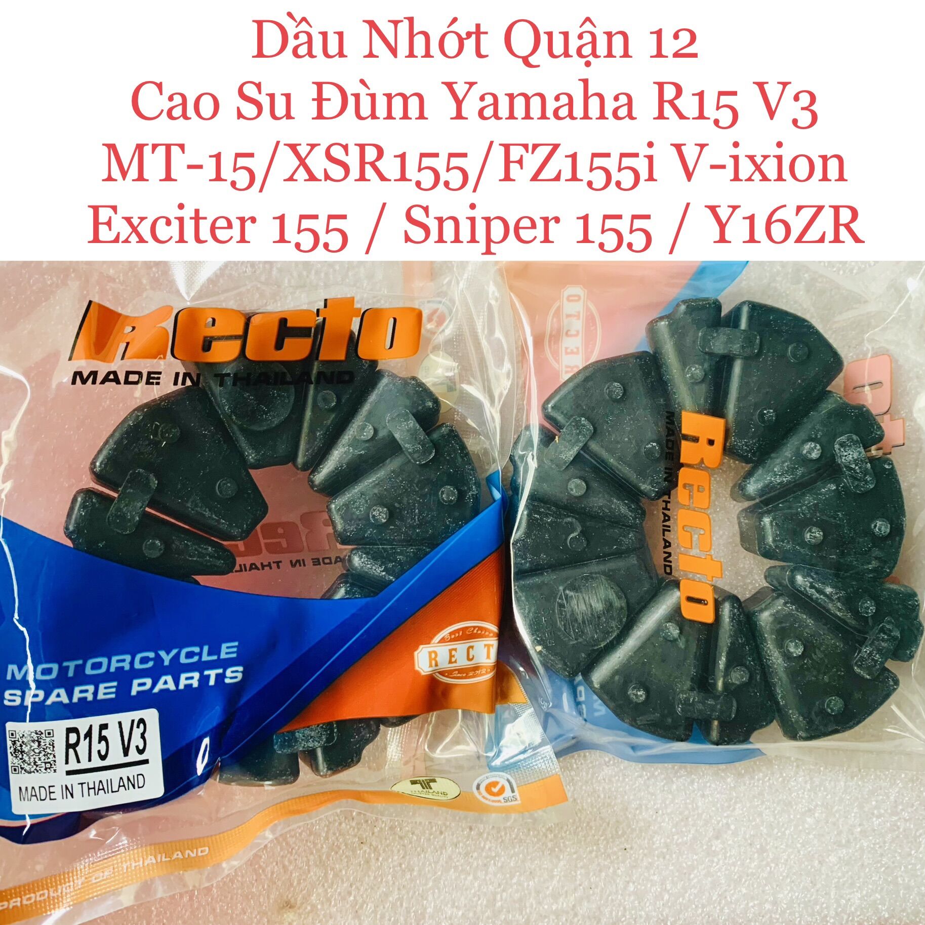 Cao su đùm - cao su giảm chấn yamaha r15 v3 / mt-15 / xsr 155 / fz155i v-ixion / exciter 155 - recto thailand