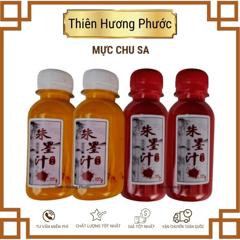 Mực chu sa phong thủy màu đỏ vàng