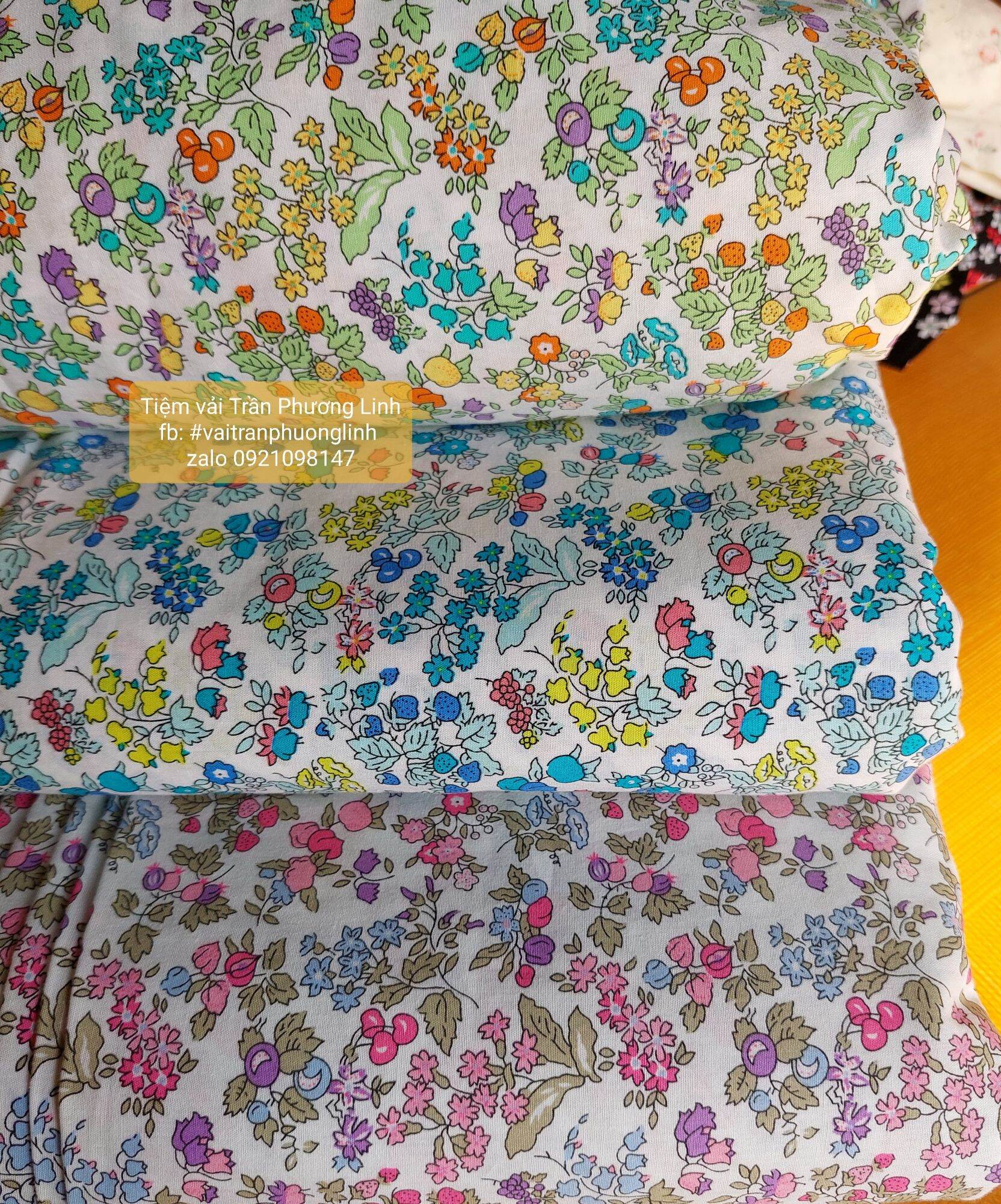 VẢI THÔ COTTON HOA, KHỔ NGANG 1m5