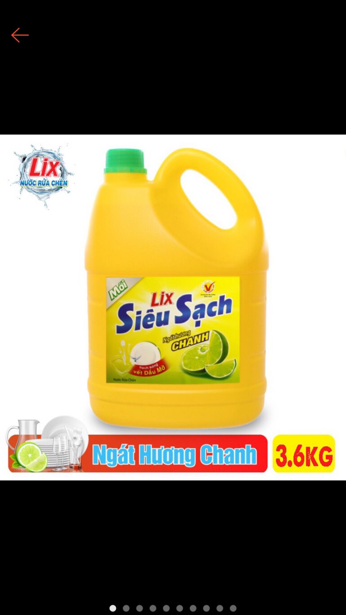 Nước rửa chén siêu sạch lix hương hoa can 3kg6