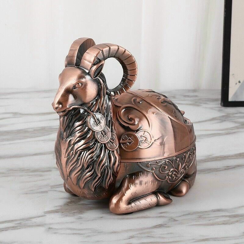 Gạt tàn phong thủy con dê 🐐 đồng tiền