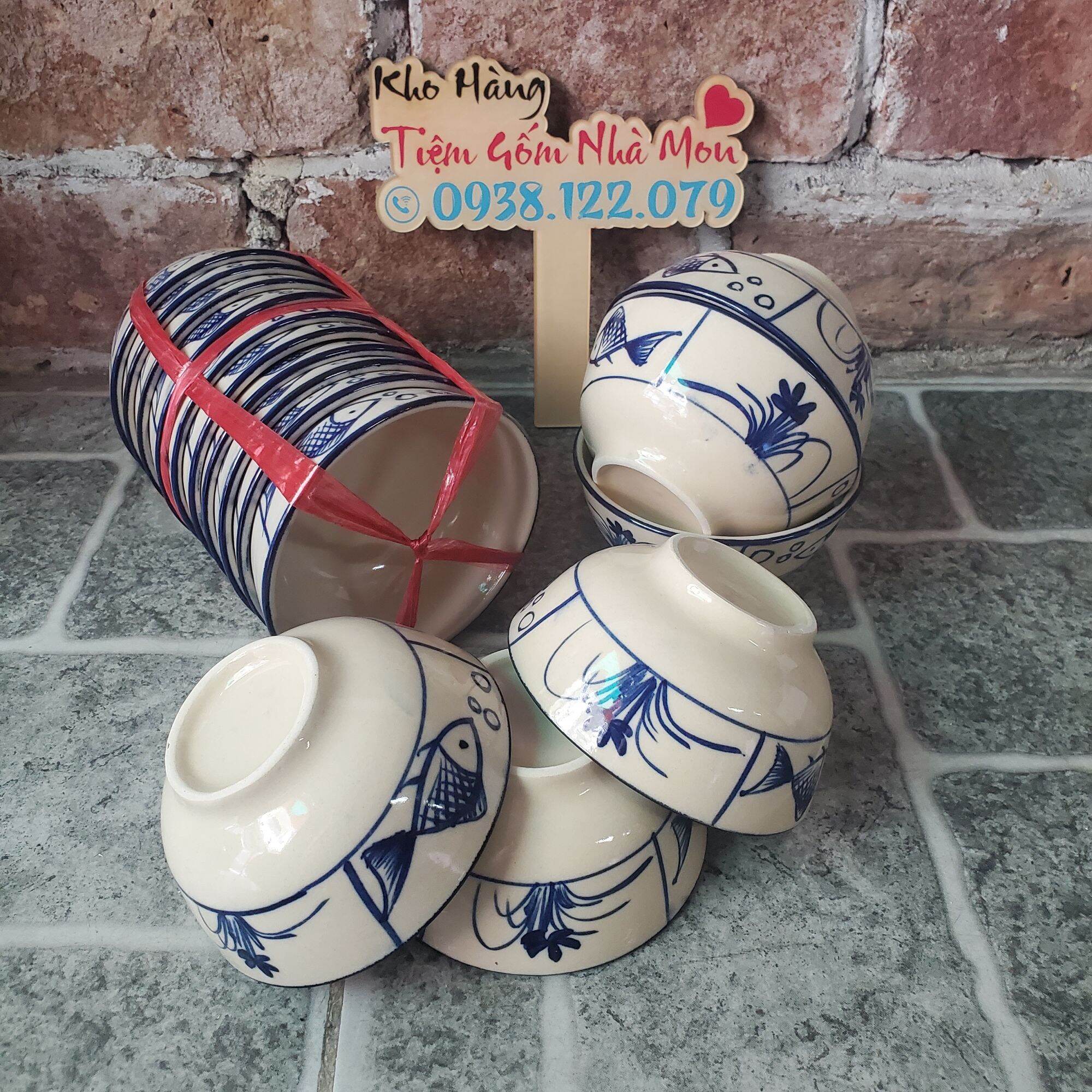 COMBO 5 CÁI - 10 CÁI CHÉN CƠM MẪU CON CÁ THỦ CÔNG CAO CẤP