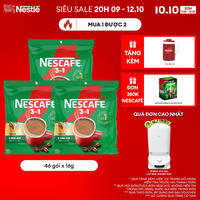[ƯU ĐÃI THÁNG 10] [Giao hàng toàn quốc] Combo 3 Bịch Cà phê Hòa tan NESCAFÉ 3IN1 VỊ RANG ĐẬM 46 gói Công Thức Cải Tiến Đậm thơm hoàn hảo